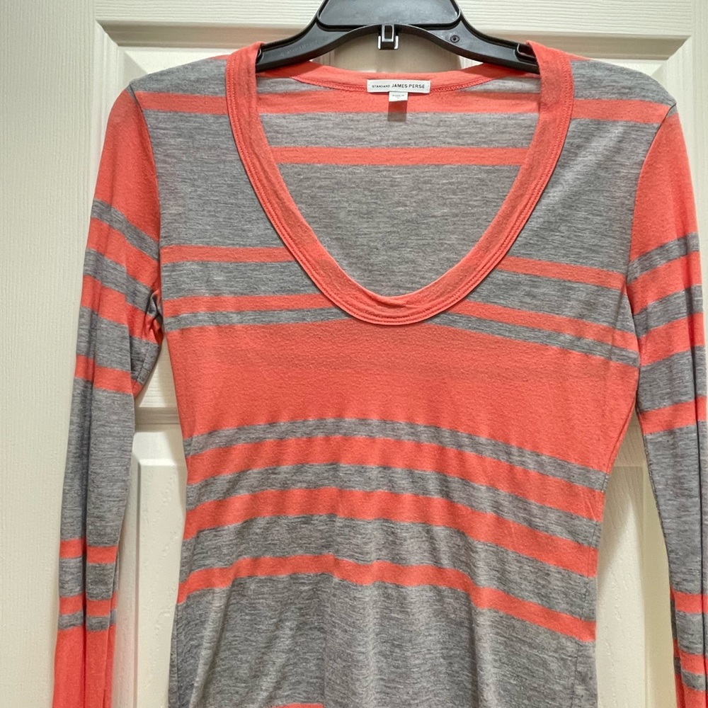 COPY - James perse designer  long sleeve striped shirt size 1 ( small) made in …